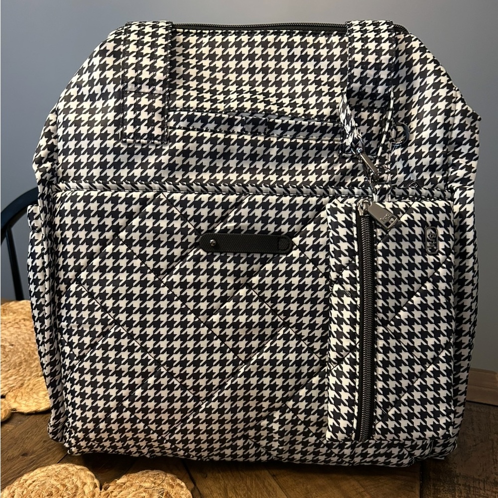 NWOT Lug Saunter & Sway Tote Micro-houndstooth Black